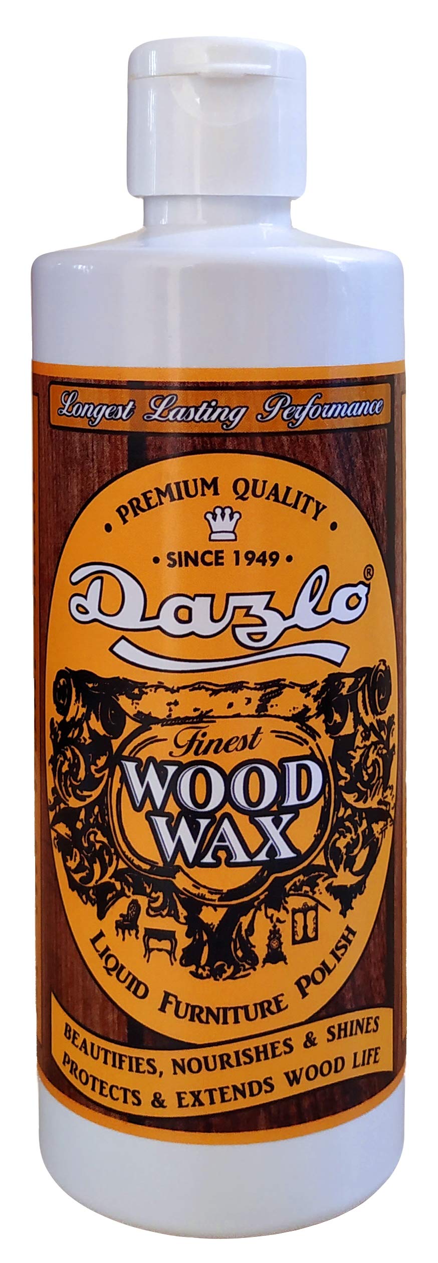 Dazlo Finest Wood Wax Liquid Furniture Polish (300ml) - Shines, Nourishes & Protects - For Wood, Furniture, Veneer, MDF, Plywood, Sunmica & Laminates