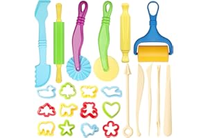 PDDENALITY 23 PCS Playdough Set Setplaydough Accessories, Play Dough Tools Smart Clay Dough Tools Playdough Tools, Rollers Cutters Extruders Kit, Play Dough is Family Friendly Small Toys Very Funny
