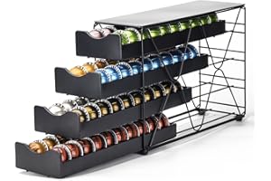 Bagoo, Porta Cialde per Nespresso Vertuoline, Cassetto Multi strato per Capsule Vertuo, 4 livelli