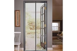 Lifekrafts Mosquito Screen Door Net Curtain with Magnets(185x70 cm, Grey)