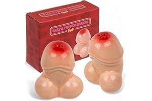 MIJOMA Set di saliera e pepe – Elegante design in porcellana, per alimenti, facile da riempire, diversi disegni divertenti e carini a scelta (granchio, 2 pezzi)