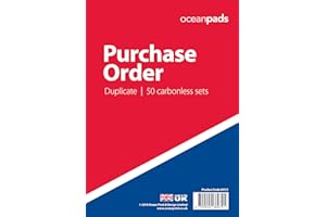 OCEANPADS Ocean Pads Purchase Order Book Duplicate, A5 148 x 210mm, 2-Part Carbonless (69721)