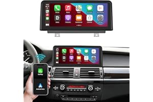 Ninetom Radio de Coche con Pantalla táctil de 10,25 Pulgadas para BMW X5/X6 E70 E71 2011-2013 con Sistema CIC, Compatible con Apple Carplay/Android Auto/Mirrorlink/navegación GPS
