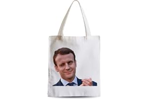 Stor shoppingväska strand student Macron Clin d'Eye President Frankrike humor meme