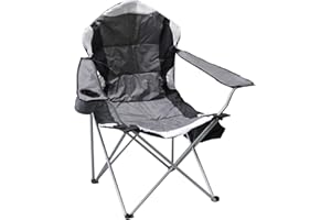 KYNAST EXKLUSIV Jumbo Anglersessel klappbar mit Getränkehalter & Tasche Grau