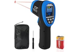 Thermomètre Infrarouge Temperature Laser,INFURIDER YF-1500C (-58℉~2732℉) sans Contact Pistolet de température laser Numérique 30:1 Pyromètre avec Ecran Coloré Max/Min Alarm【PAS pour l'homme】
