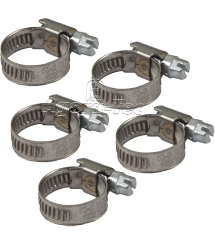 Agora Di Tec® Connettore Per Tubo Da Giardino 1/2 Pollice In Ottone, Set Con 2 Fascette In Acciaio Inox, Diametro 12,7 Mm - 2