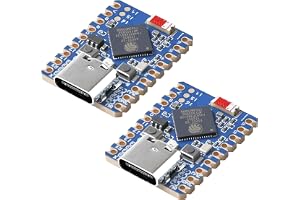 Behogan 2 styck ESP32-S3 Mini utvecklingskort: ESP32-S3FH4R2 Dual-Core Processor, 2,4GHz WiFi & BT 5, Castellerat modul, Lämp