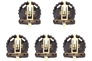 HALJIA - Custodia porta batterie a bottone, tipo: CR1220 LIR1220 - confezione da 5 pezzi, colore: marrone