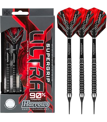 Fléchettes Harrows Black Jack Tungsten - Set Professionnel Avec Étui Pour Joueurs Avancés