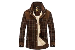 Holzfäller Thermohemd Herren Gefüttert Mit Kapuze Karierte Teddy-Fleece Flanellhemd Langarm Zipper Karierthemd Kapuzenhemd Hemdjacke Holzfällerhemd Thermo Arbeitshemd Sport Jacken Kapuzenpullover