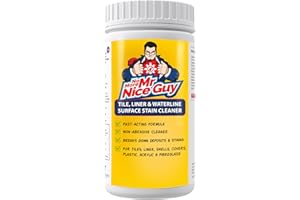 Hot Tub Spa, Pool Tile & Liner Surface Waterline Stain Cleaner 1 Litre - Non-Abrasive Cleaning For Tiles Spa Shells Covers Jets Brass Plastic Acrylic Fibreglass – No More Mr Nice Guy