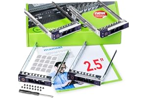 ‎WORKDONE WorkDone 4er Pack - 2,5-Zoll Hard Drive Caddy Tray - kompatibel für Dell PowerEdge Server und XC-Serie - 14th Gen R440 R640 R740 R740xd R840 R940 R6415 R7425 - DXD9H SSD SAS Gehäuseträger