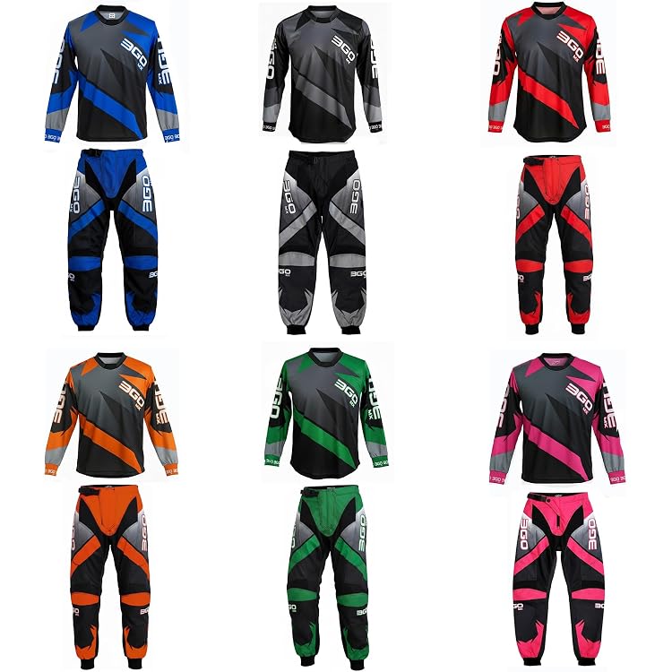 JLP Racing Pantalon Enfant Noir - Motocross, Quad, VTT, BMX - Taille XL