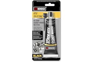 LOCBONDSO Pate A Joint Moteur Haute Temperature, Résistant À L'huile Et Étanche, Utilisé Pour Sceller Les Moteurs, Carters D'huile, Etc, RTV Silicone Gasket Maker, Noir 85g (-62°c À 315°c)