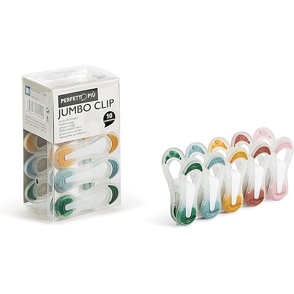 Clip Chiudi Sacchetti Com-Four - 12 Pezzi Colorati Con Magnete, Per Conservare Cibo Fresco - Foto 3