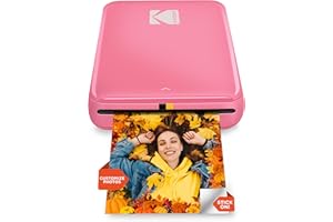 KODAK Step Sofort-Smartphone-Fotodrucker - Tragbarer Mini-Farb-Mobilfotodrucker - Zink 2x3” Klebefotos - Bluetooth-kompatibel mit iOS- & Android-Geräten - Spaßige Bearbeitungs-App - Rosa
