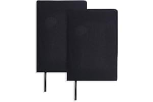GLOBLELAND 2 Pcs Black Stretchable Cloth Book Covers with Ribbon 6"x9" Washable Book Protective Cover Up to 8.5"x9.5" Adjustable Sleeve Paperback Protector for Notebook Bible Planner Hardcover