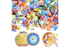 Darryy 200G Spiegelmosaik Fliesen, DIY Gemischte Farbe, Spiegel Mosaik, Spiegelfliesen Selbstklebend Mosaik, Zum Basteln und Dekorieren, Mosaik Spiegelfliesen, Dekoration von Bädern und Küchen