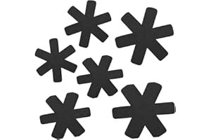 YCICHE 12 Stück Pfannenschoner, Pfannenschutz Stapelschutz, Topfschutz, 38/33/22 cm Pfannenschoner Filz, Verstellbare Rutschfestes Wärmedämmmatte, für Pfannen Töpfe Schüsseln Schutz vor Kratzer (Schwarz)