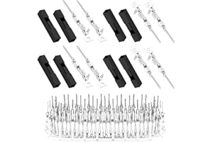 pzsmocn 100 Ensembles / 200 Pièces pour Connecteur Adaptateur Dupont 2,54 mm Pas 1-Broche Boîtier Mâle Borne de Prise Noire Câble Compatible 30-26 AWG Accessoires, Kit Broches à Sertir D'en-Tête