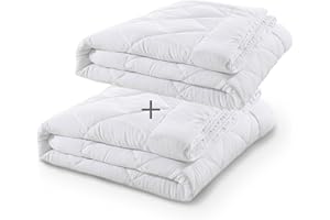 DALINA TEXTIL S.L DALINA Textil - Edredón de Fibra Duo 4 Estaciones 170 + 260 gr -Edredón Relleno Nórdico Cama 150, 240 x 220 cm- Suave, Transpirable, 100% Poliester
