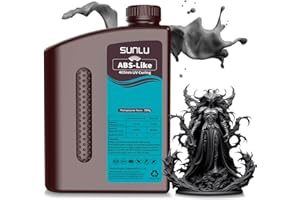 SUNLU ABS-Like 3D Printer Resin 2KG, 405nm UV-Curing Standard Photopolymer Rapid Resin for LCD/DLP/SLA 3D Printing, Non-Brittle & High Precision, Black 2000g