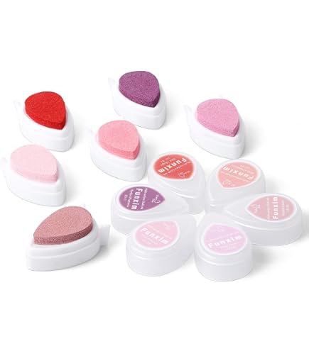 Set Tamponi Inchiostro DULSPUE - 12 Colori Per Timbratura Su Carta, Legno E Tessuto - Foto 12