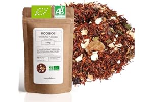 MES THÉS Rooibos Bio Datte Mangue Vanille - 100g (40 tasses) - Thé en vrac 100% Agriculture Biologique - Mes-Thés