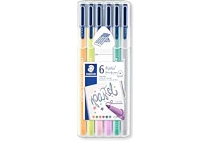 Staedtler Triplus Colour, Scatola di pennarelli confezione standard Confezione da 6 Pastel