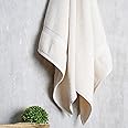 Pure Home + Living 100% Combed Cotton (600 GSM / 70x150 cm) Large Bath Towel Ultra Soft Super Absorbent (Beige)