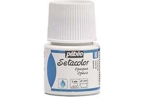 Pebeo Setacolor - Pintura acuarela para Tejidos (45 mm), Color Blanco