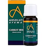 Absolute Aromas Olio Essenziale di Semi di Carota (Daucus carota) 10 ml - 100% Puro, Naturale, Non Diluito, Vegano e Cruelty 