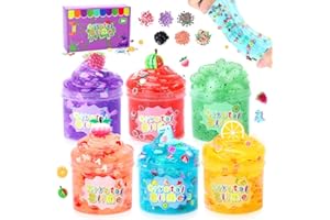 SHEIRYING Toys Gifts for 5-10 Year-Olds Girls: Clear Slime Set Kids Toy for Age 6 7 8 9 10 Year Old Girls Gifts Birthday Presents Crunchy Slime Kit Putty Arts & Crafts for Girl Boy Age 6-10 - Stress Relief Toy