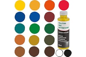 Bodenmeister Abtönfarbe Vollton-Farbe 500 ml, Mischfarbe für Wandfarbe innen und außen, 01 gelb sonnengelb 907