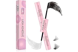 ABODIUSS 2 IN 1 Eye Lash Glue Long Lasting｜Wimpernkleber 7 Tage Haltf｜Bond and Seal Lash Glue for Sophisticated Makeup｜WimpernkleberWasserfest｜Wimpernkleber Schwarz Suitable for Sensitive Eyes