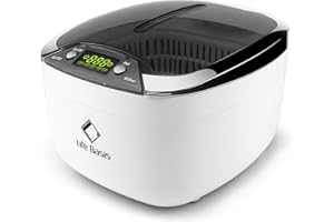 LifeBasis Nettoyeur Ultrasons 850ML, Bac Ultrasons en Acier Inox avec 5 Réglages du Temps, Bac a Ultrason pour Lunettes de Vue, Bijoux, Materiel Onglerie, Montres, Dentier, Pièces de Monnaie