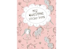 My Awesome Sticker Book: Blank Sticker Book for Collecting Stickers | Reusable Sticker Collection Album for Kids - Princess Design (Sticker Albums for Kids)