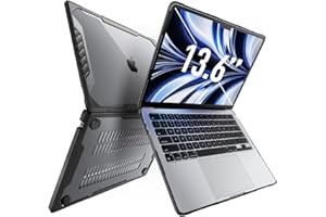 SUPCASE Funda para MacBook Air 13.6 Pulgadas A2681 M2 2022 [Unicorn Beetle] 360° Protección Rígida Robusta Antigravedad Case Anti-arañazos Protectora Carcasa (Negro)