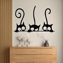 Adesivo Da Parete Gatto Nero Adesivi Muro Silhouette Di Gatto Adesivo