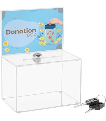 Pearl Lucite Tzedakah Charity Box - Modern Judaica With Silver Letters, 4.25" X 2.5" X 6"