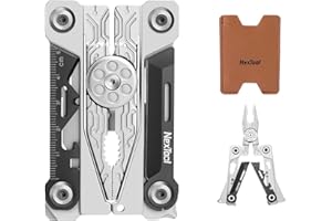 NexTool Składane narzędzie, wielofunkcyjne narzędzie do kart kredytowych 20 w 1 portfel ze stali nierdzewnej narzędzie wielofunkcyjne z zaciskiem, nóż, otwieracz do butelek, klucz sześciokątny