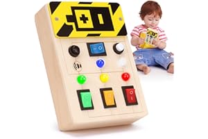 Fullove Jouet Montessori Busy Board pour Enfants 1 an + garçons Filles