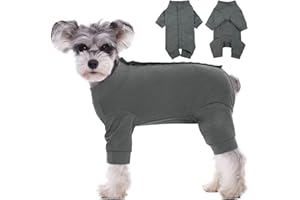 Kuoser Hundebody nach op, Medizinischer Body Hund，Hunde Schlafanzüge, Hundebody nach kastration, Anti-Lecken Wundschutz，Kegel-Alternative (XL,Grau)