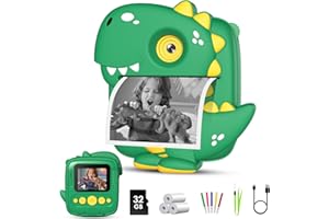 Gofunly Macchina Fotografica Bambini Istantanea, 1080P 2.0 Pollici Fotocamera Digitale Bambini con 32GB Scheda e Carta Fotografica, Regali di Natale Compleanno per 3 4 5 6 7 8 9 10 Ragazze Ragazzida