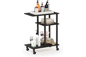 Furinno Stoliki pomocnicze, drewno, espresso/czarny, jeden rozmiar, 29,5 (gł.) x 50 (szer.) x 62,7 (wys.) cm