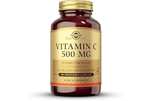 Solgar 500 mg Vitamin C Vegetable Capsules - Pack of 100 - Seasonal Immunity Support - Potent Antioxidant - Reduces Tiredness and Fatigue - Collagen Formation - Vegan