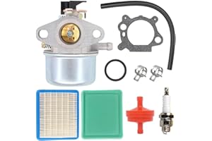 ZAMDOE 498965 Carburetor Compatible for Briggs and Stratton Quantum Engine Lawn Mower Engine Replace 498965 494216 493422 494971 with Gasket Air Filter Spark Plug