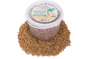CHUBBY MEALWORMS 3 Litre Chubby Dried Calciworms Calci Worms Wild Birds Fish Reptile Rodent Food