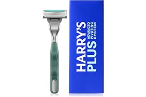 Harry's Plus Razor Handle in limited edition Moss including one Harry's Plus Blade